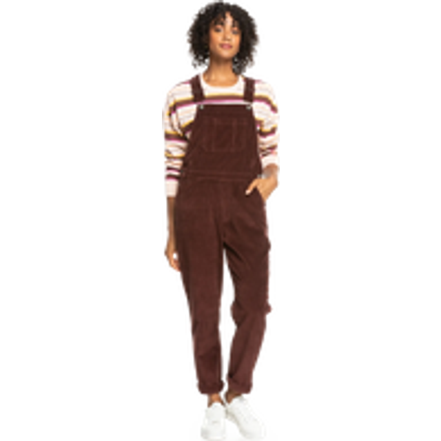 Eternal Change Corduroy Dungarees in Bitter Chocolate - S