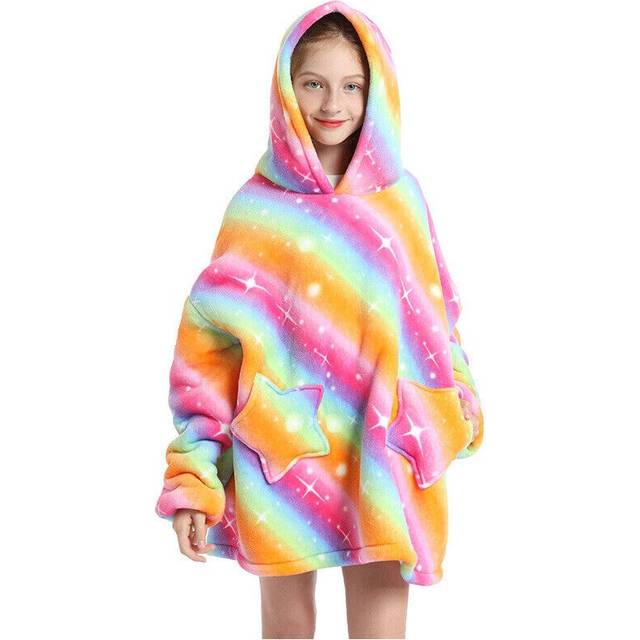 (  #17 Purple Gold,   for Kid) Winter Soft Oodie Adult/Kid Comfort Pajamas Blanket Hoodie Hoodie Pullover Xmas