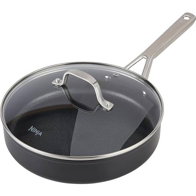 Ninja Zerostick Essentials 26cm Aluminium Saute Pan with Lid - Black - 47.20 x 26.80 x 6cm