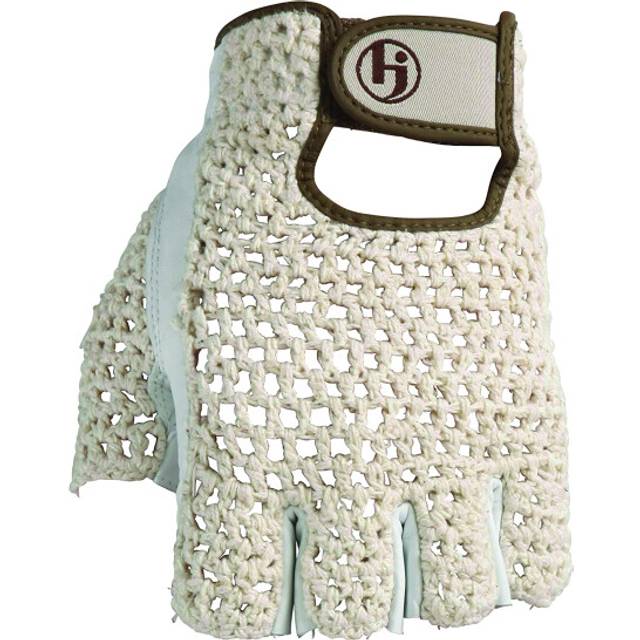 HJ Glove Womens Snow White Original Half Finger Golf Glove  MediumLarge  Left Hand