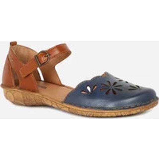 Josef seibel rosalie closed toe geo cut womens sandal navy brown uk 4 - 8