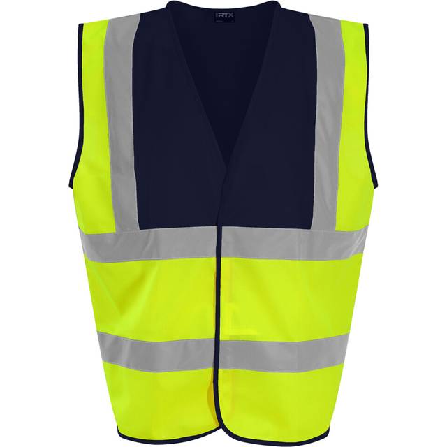 (3XL, Yellow/Navy) PRORTX Unisex Adult Waistcoat
