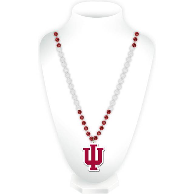 Rico Industries NCAA Indiana Hoosiers Team Logo Mardi Gras Style Beads Team Color 3 x 24-