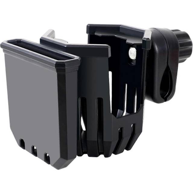 (Black, One size) Bicycle Cup Holder Multifunctional Tough High Compatibility 360 Degree Rotation 2 in 1 Water Cup Holder Stand Motorcycle Supply