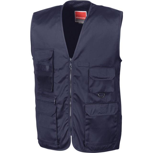 (M, Midnight Navy) WORK-GUARD by Result Unisex Adult Adventure Safari Waistcoat