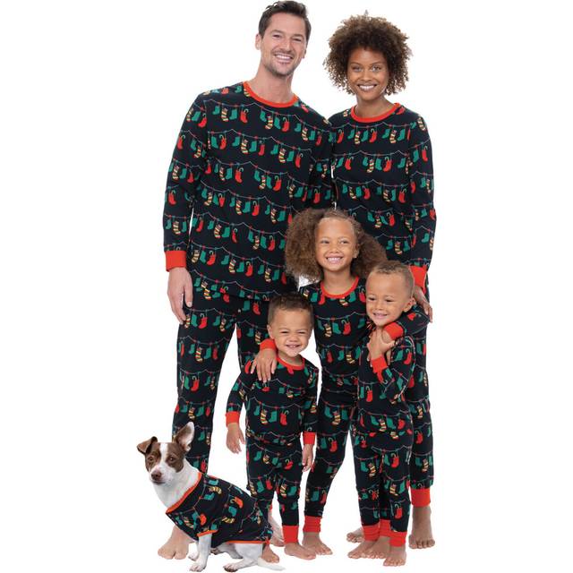 (Picture color, Dad 3XL) Parent-child Printed Christmas Parent-child Pajamas And Home Clothes