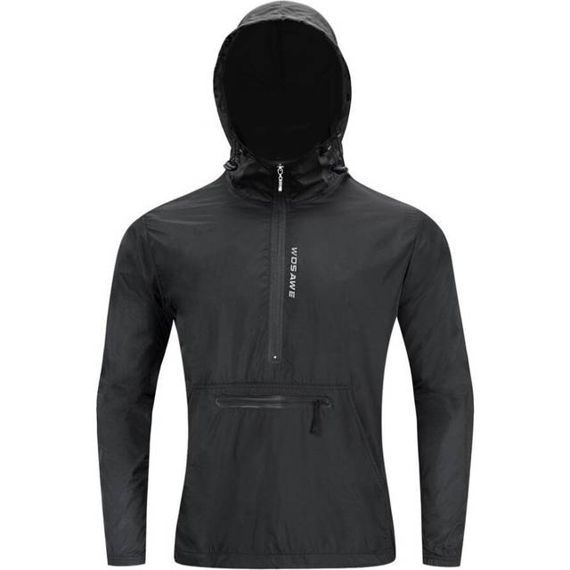 WOSAWE Cycling Jacket Hooded Hi Vis Waterproof Windproof Bike Jersey Bicycle Wind Coat