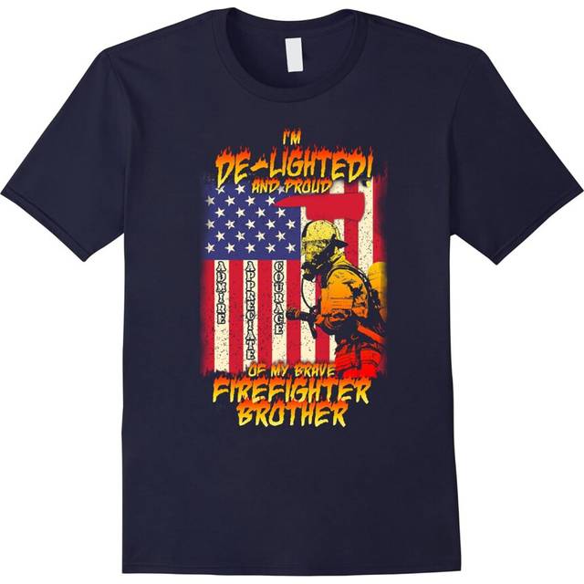 (M) Firefighter Brother tribute T-shirt for family & Friends-Father's Day