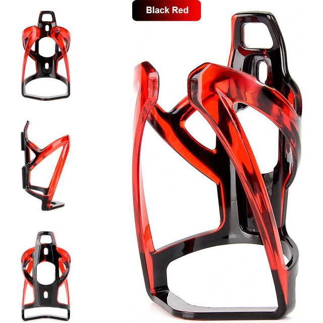(Black red) 2022 New Colorful Bicycle Bottle Cage Bike Water Cup Holder Kettle Rack