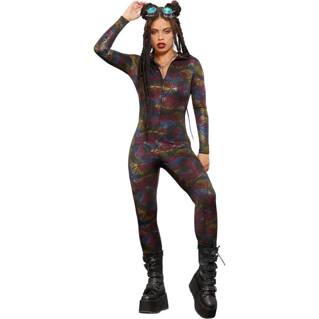 (S R, Multicoloured) Fever Womens/Ladies Miss Whiplash Geometric Pattern Jumpsuit
