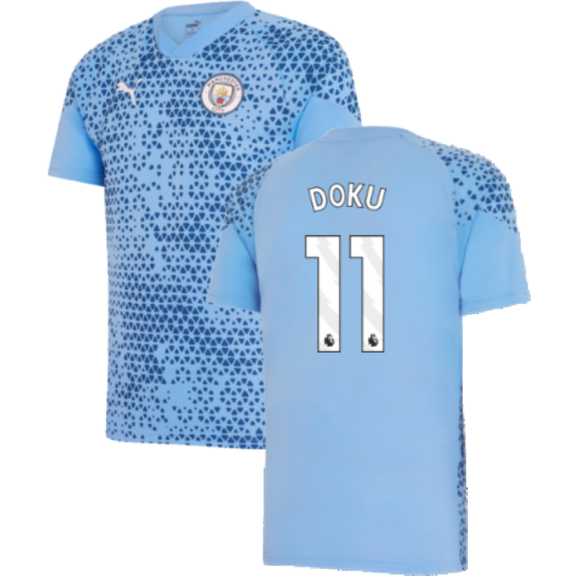 '23-'24 Man City Training Jersey (Light Blue) (Doku 11) Men's Polyester Manchester City Made By: Puma