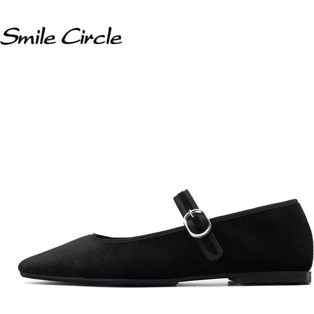(black, 38) Velvet Mary Jane Ballet Flats Women Shoes Leopard Print Comfortable Soft Round Toe Flat Shoes for Women