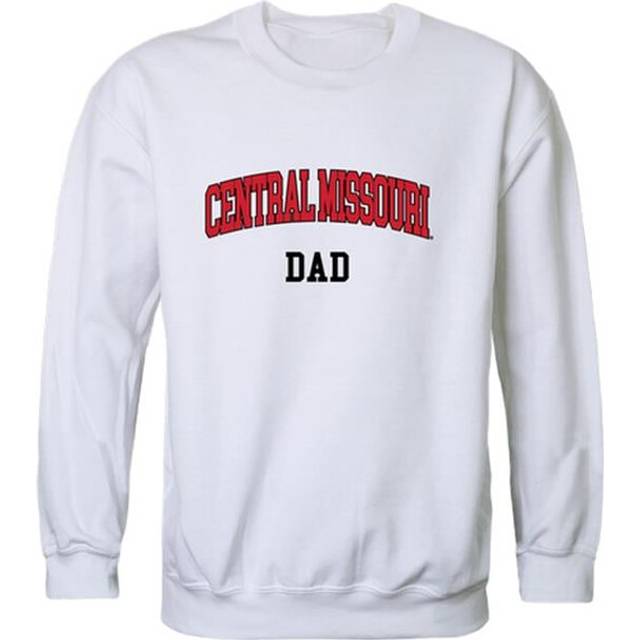 W Republic 562-209-WHT-04 Men Central Missouri Mules Dad Crewneck Fleece, White - Extra Large