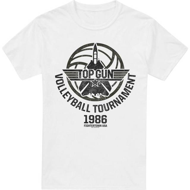 (3XL, White) Top Gun Mens Volleyball T-Shirt