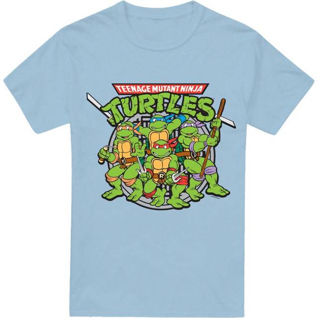 (3XL, Light Blue) Teenage Mutant Ninja Turtles Mens Classic Turtles T-Shirt