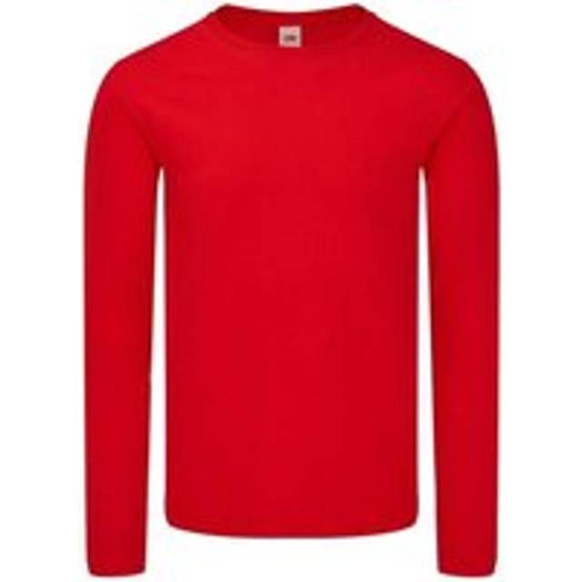 (S, Red) Fruit of the Loom Mens Iconic 150 Long-Sleeved T-Shirt