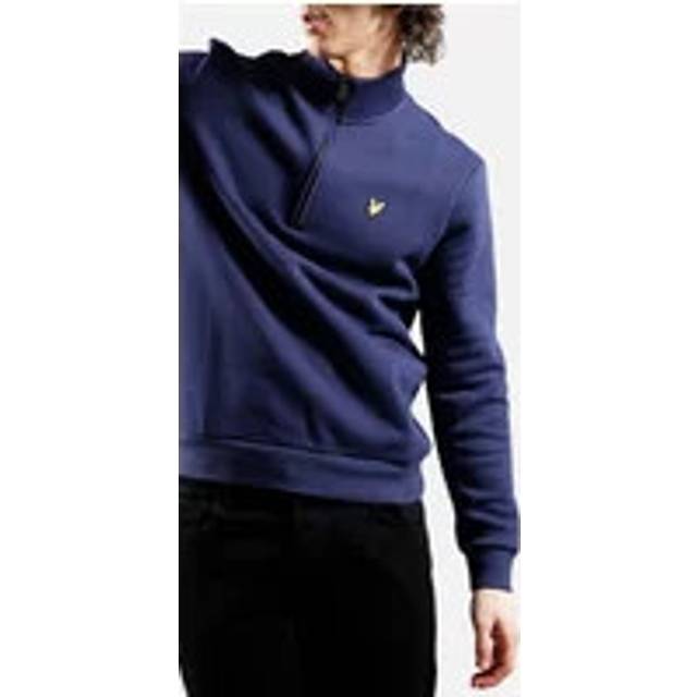 (Bright Navy, XL) Lyle & Scott ML2022V Loopback Half  Winter Sweatshirt