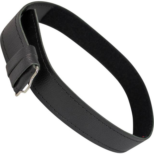 Boys Kilt Belt Black Leather Plain Easy Adjustable Hook and Loop Fastening Made In Scotland