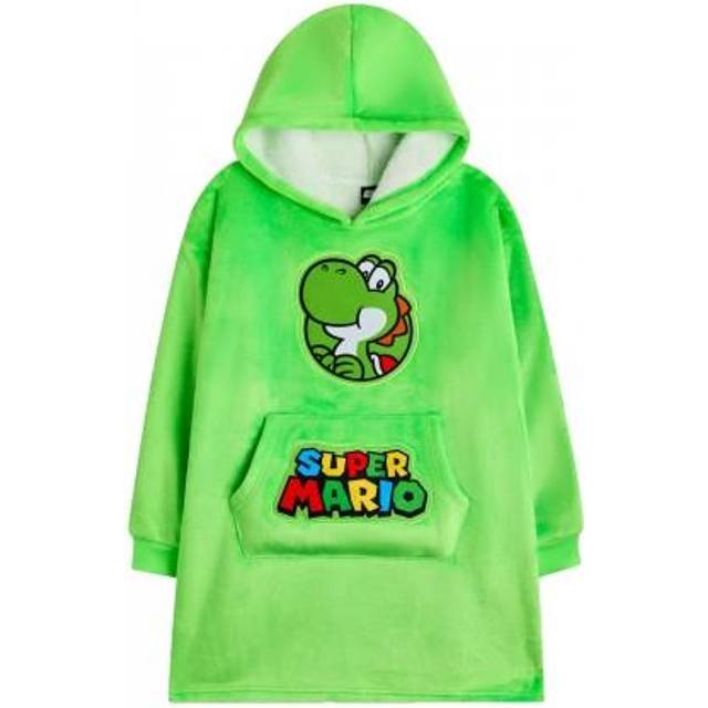 (9-13 Years, Green) Super Mario Childrens/Kids Yoshi Blanket Hoodie