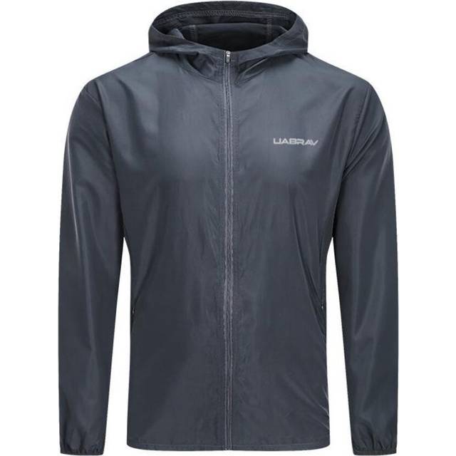 (dark gray, XL) Scione Autumn And Winter Thin Sports Jacket Men Outdoor Casual Running Hooded Fitness Jacket