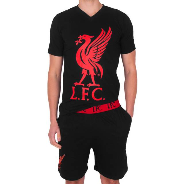 (Black, Large) Liverpool FC Mens Pyjamas Short Loungewear OFFICIAL Football Gift