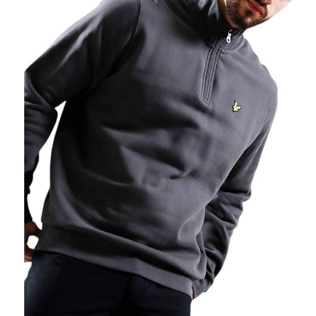 (Gunmetal, 2XL) Lyle & Scott ML2022V Loopback Half  Winter Sweatshirt