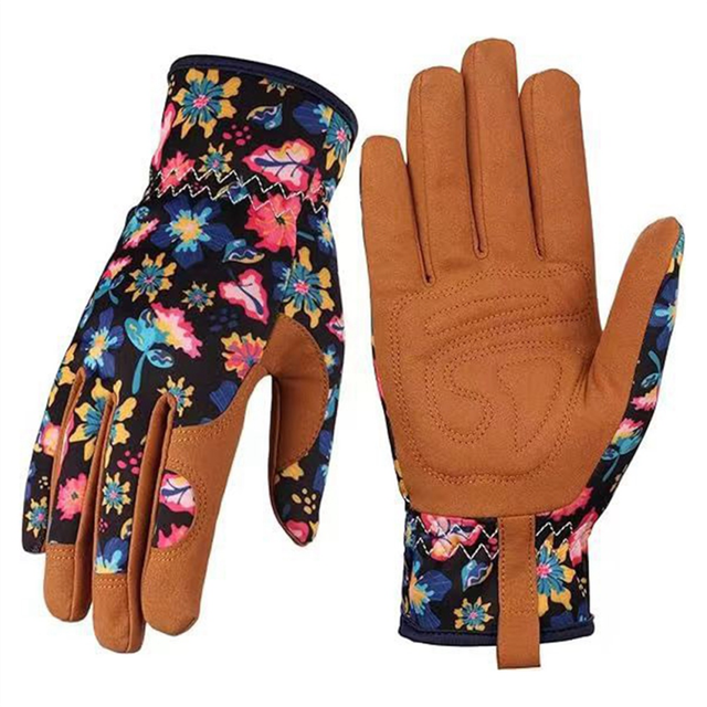 Printed Puncture Resistant Gardening Gloves, Women'S Garden Work Gifts C