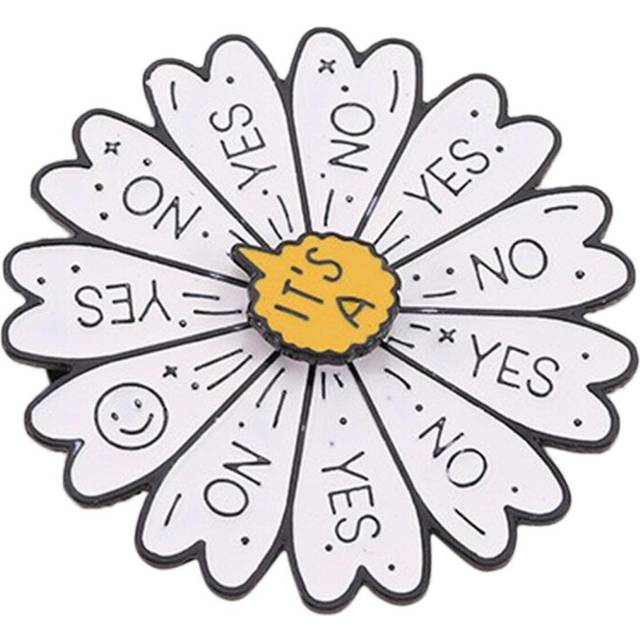 (white, One size) Discount 50% What To Eat Spinnings Pin Foodie Pin Interactive Pin Enamel Pin