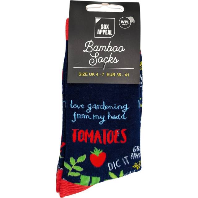 I Love Gardening From My Head Tomatoes Socks For Her UK 4-7 Bamboo Socks Gift