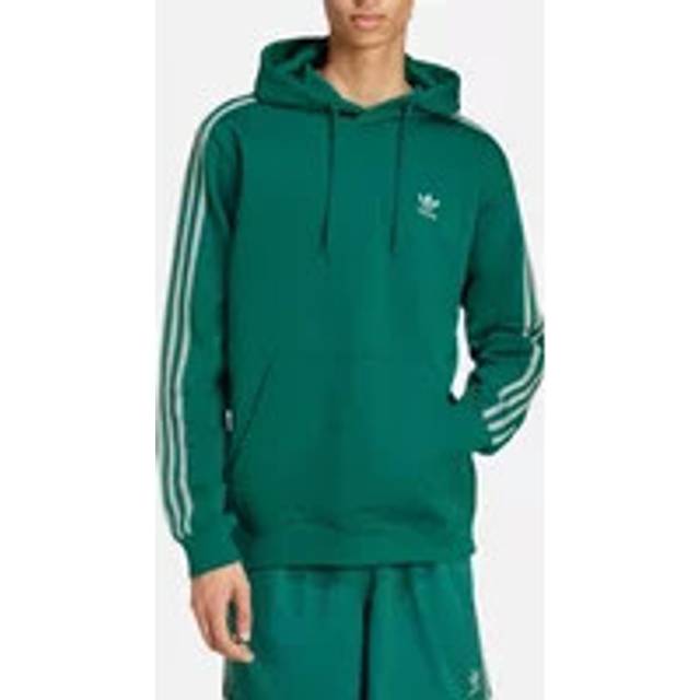 (L) ADIDAS Originals 3-Stripes Mens Hoodie Winter Hooded Sweatshirt Collegiate Green