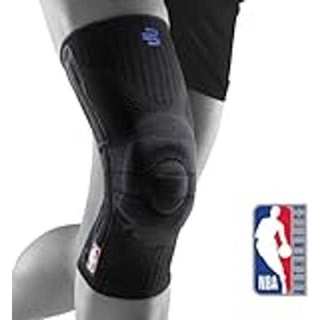 Bauerfeind, knäskydd, "Sports Knee Support NBA", Unisex, 1 knästöd för basket som kan användas på höger eller vänster knä, färg: svart, storlek: