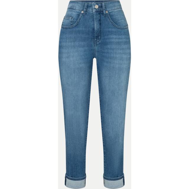 Mac, Jeans, Dam, S, Avslappnad passform Cropped Jeans Sommar Blå - blue (S)