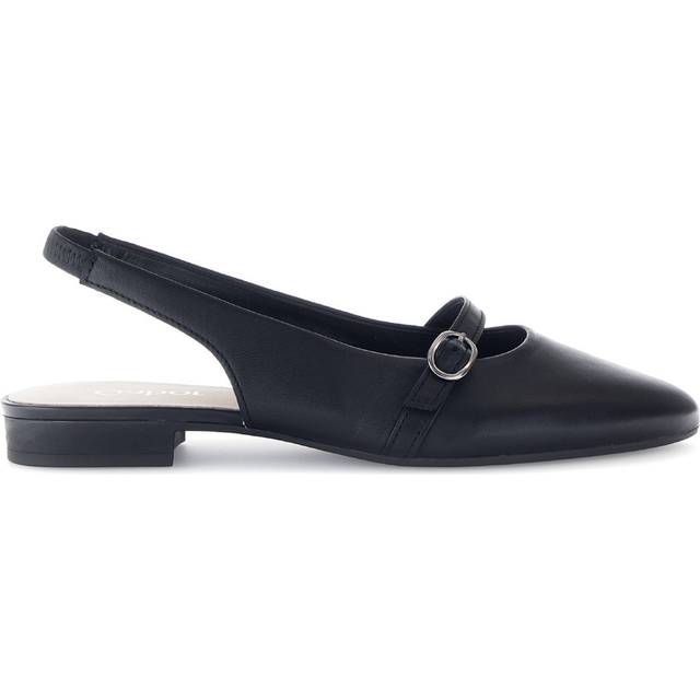 Gabor - Svarta slingback pumps i skinn storlek 4 Klackskor - Black (4)