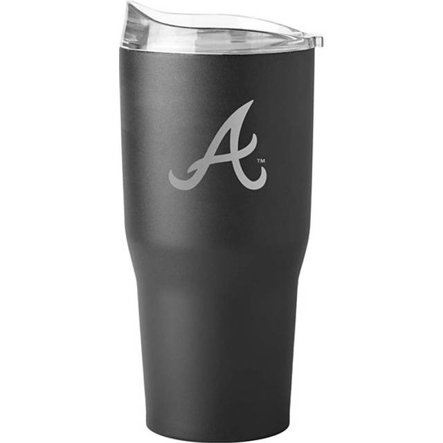 Logo Chair 503-S30PT-BLK-9 30 oz Major League Baseball Atlanta Braves Etch Black Powder Coat Tumbler