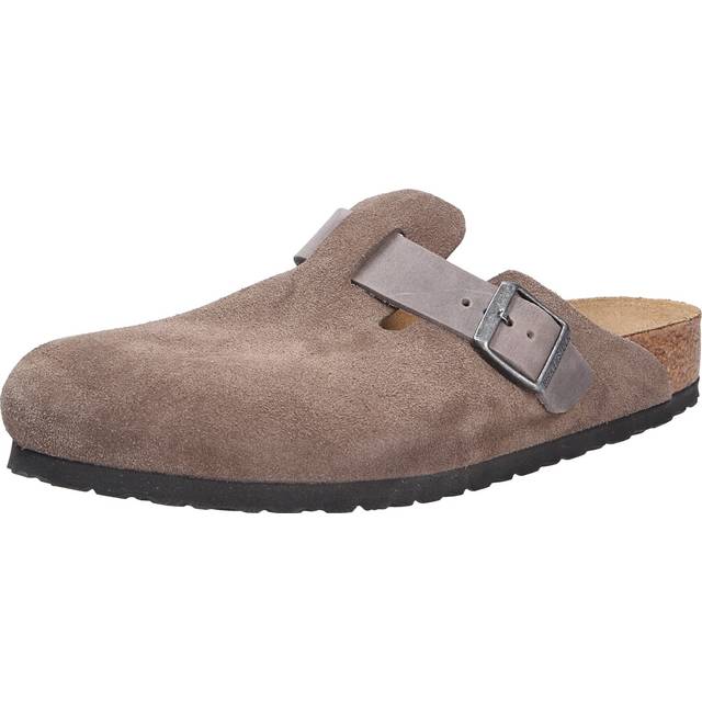 Birkenstock - Boston Natural Leather - Sandals size 41 - Regular, brown