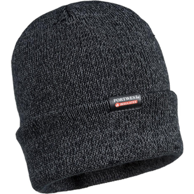 Portwest Knitted Reflective Beanie - Black - one size