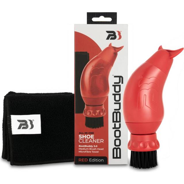Shoe & Boot Cleaner Brush with Towel, Instantly Cleans & Removes Mud & Dirt from Football, Rugby Boots, Hiking, Walking, Sports, and Golf Shoes in