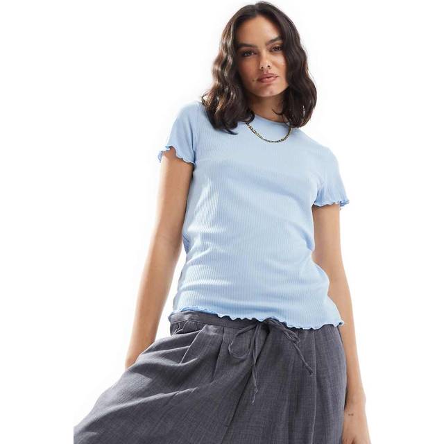 PIECES Pcnicca Ss O-Neck Top Jrs Noos |Blå |XS