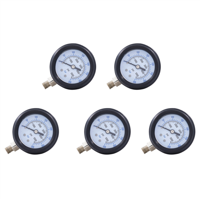 5X PCP Scuba Diving Air Vertical Manometer for Fill Station Double-Range 350Bar High Pressure Gauge 1/8Npt