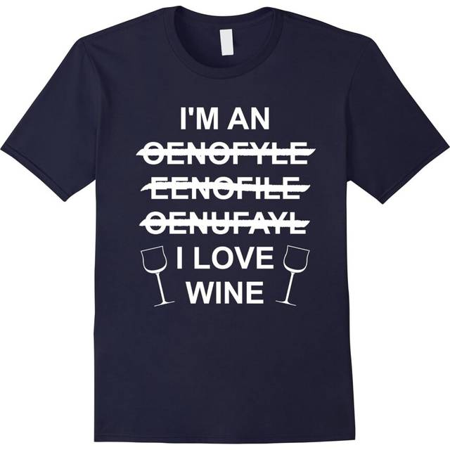 (L) I Love Wine TShirt For Oenophiles-Father's Day