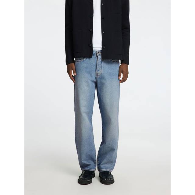 Selected Homme – Kobe – Mellanblå jeans med ledig passform