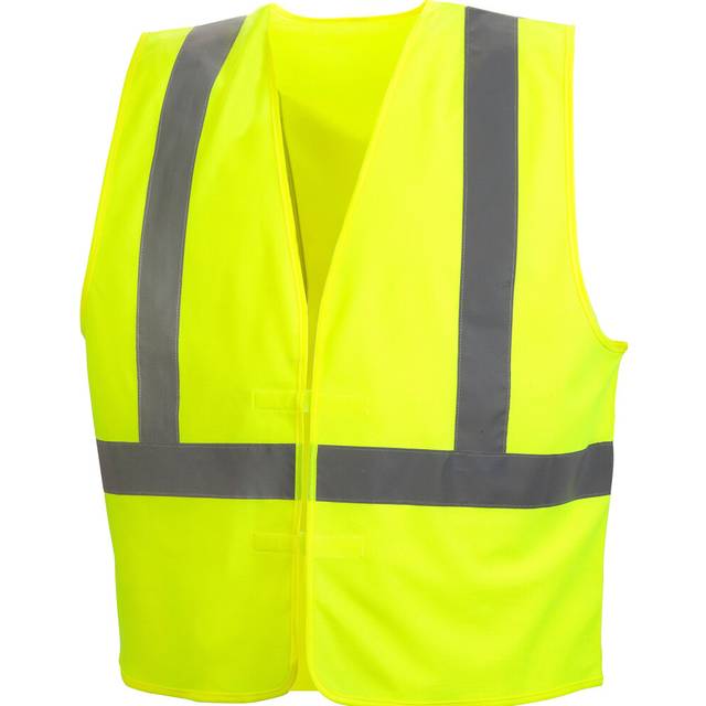 Pyramex Safety Hi-Vis Safety Vest with Reflective Tape  Hi-Vis Lime  L