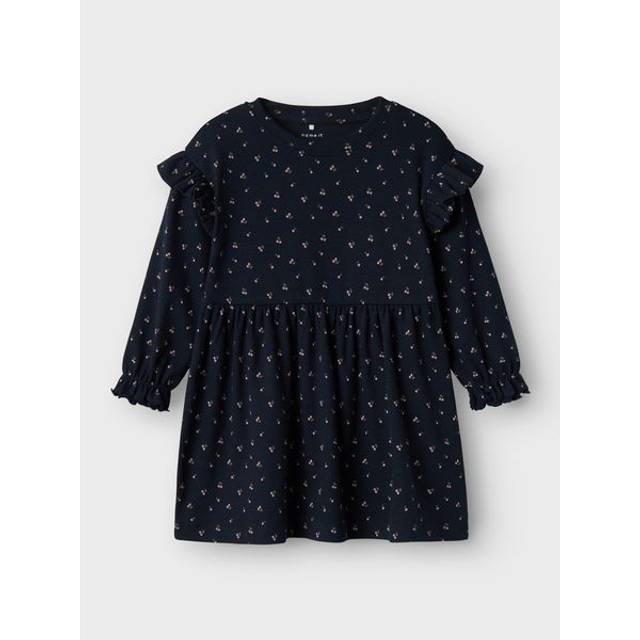 Name It Klänning - Rib - NmfBebeth - Marinblå Blazer m. Cherry - Name It - 3 år (98) - Klänning