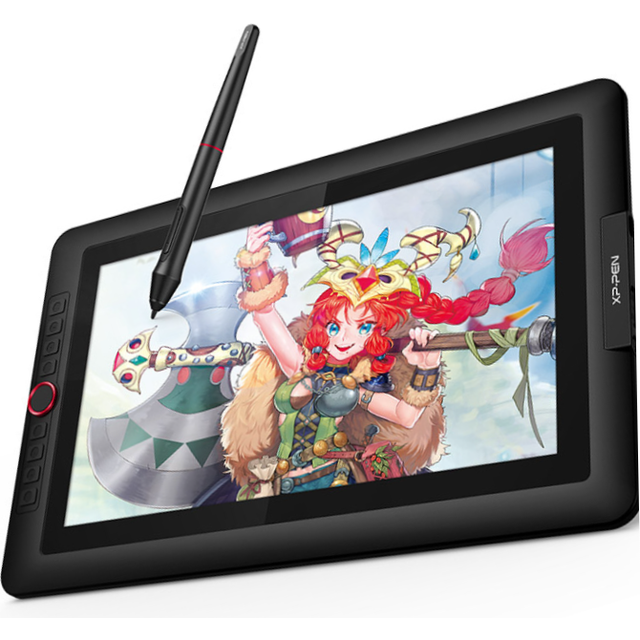 XP-Pen Artist15.6 Pro 15.6 Inch Graphics Drawing Tablet Pen Display 1920 x 1080 FHD IPS Monitor 88% NTSC Gamut Coverage Support Tilt Function 8192 Pen