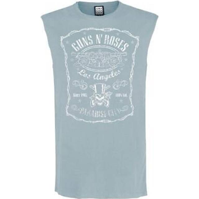 (L, Strange Blue) Amplified Mens Paradise City Guns N Roses Tank Top