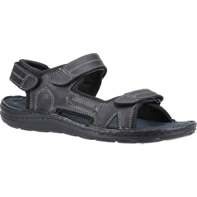 Hush Puppies Mens Alistair Leather Sandals 9 UK svart