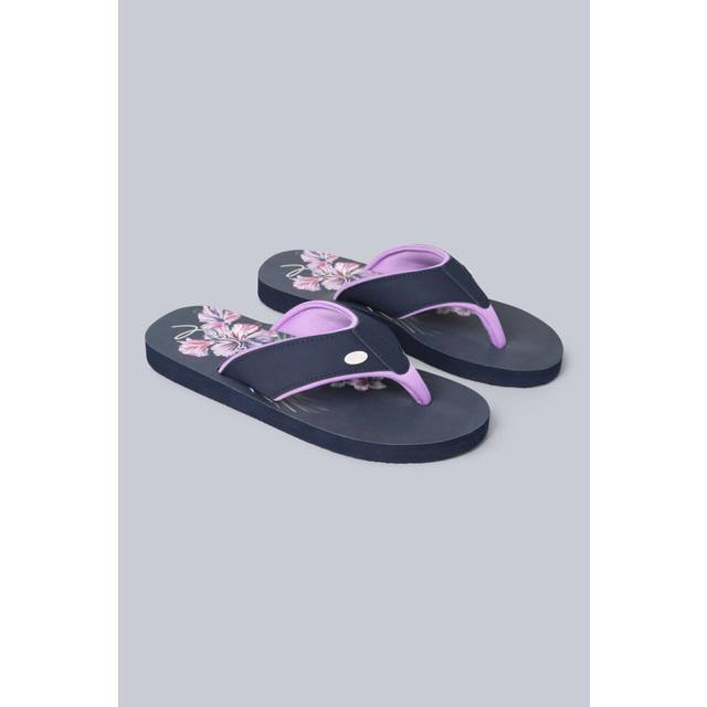 Animal Womens/Ladies Leaf Print Recycled Flip Flops 6 UK violett