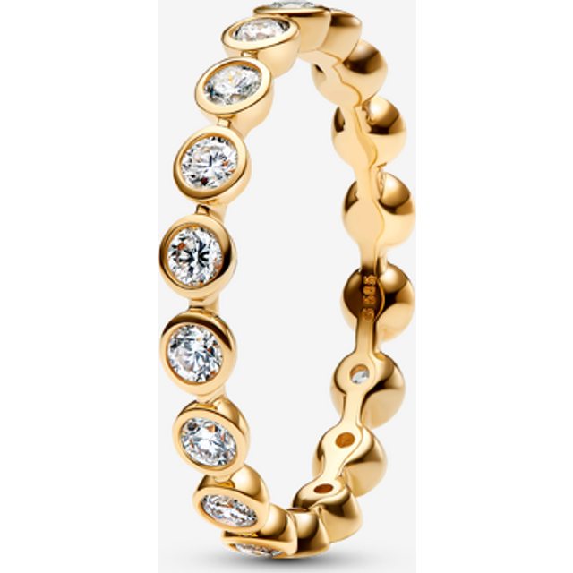 Pandora Era Bezel Lab-Grown Diamond Eternity Ring - 14k gold / Mixed stone - Sz. 56 - Clear