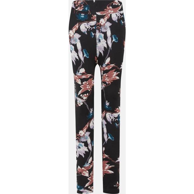 Urban Classics Kids UC Girls Soft AOP Leggings Black - Flower Print / 122/128 Leggings