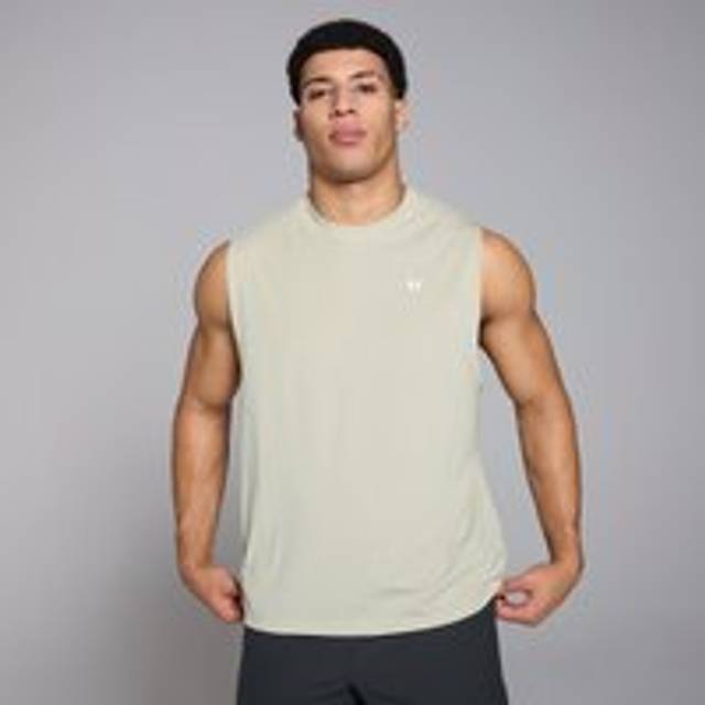 MP Men's Tempo Graphic Oversized Tank - Salt Grey - XS